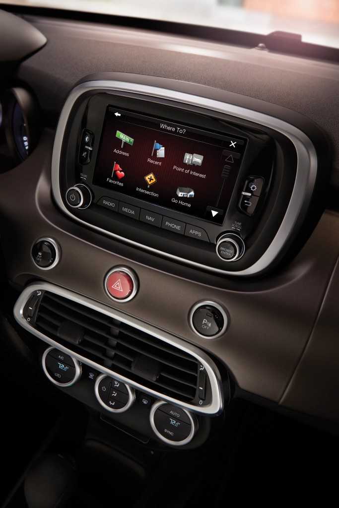 2016 Fiat 500X Lounge Uconnect Navigation home screen