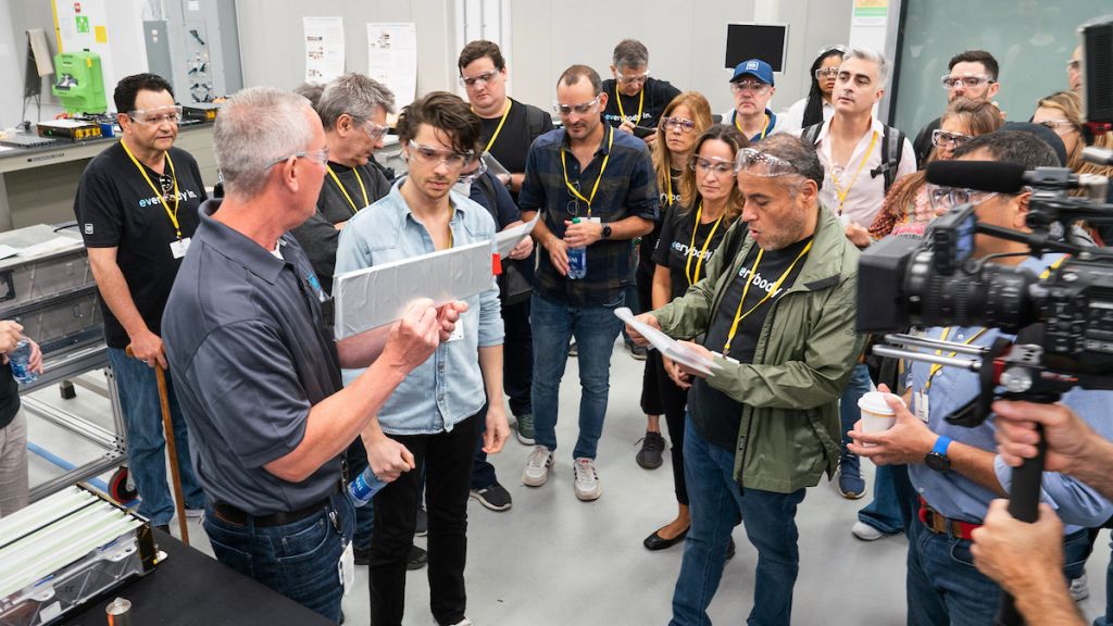Media guests of General Motors International Operations experience the GM Battery Lab, a presentation on Cruise, Ultium Charge 360, Electrify Everything & Hydrogen Fuel Cell, Lunar Rover & Extreme Weather Testing and a Cadillac/LYRIQ presentation Tuesday, July 26, 2022 at the GM Tech Center in Warren, Michigan. (Photo by John F. Martin for General Motors)